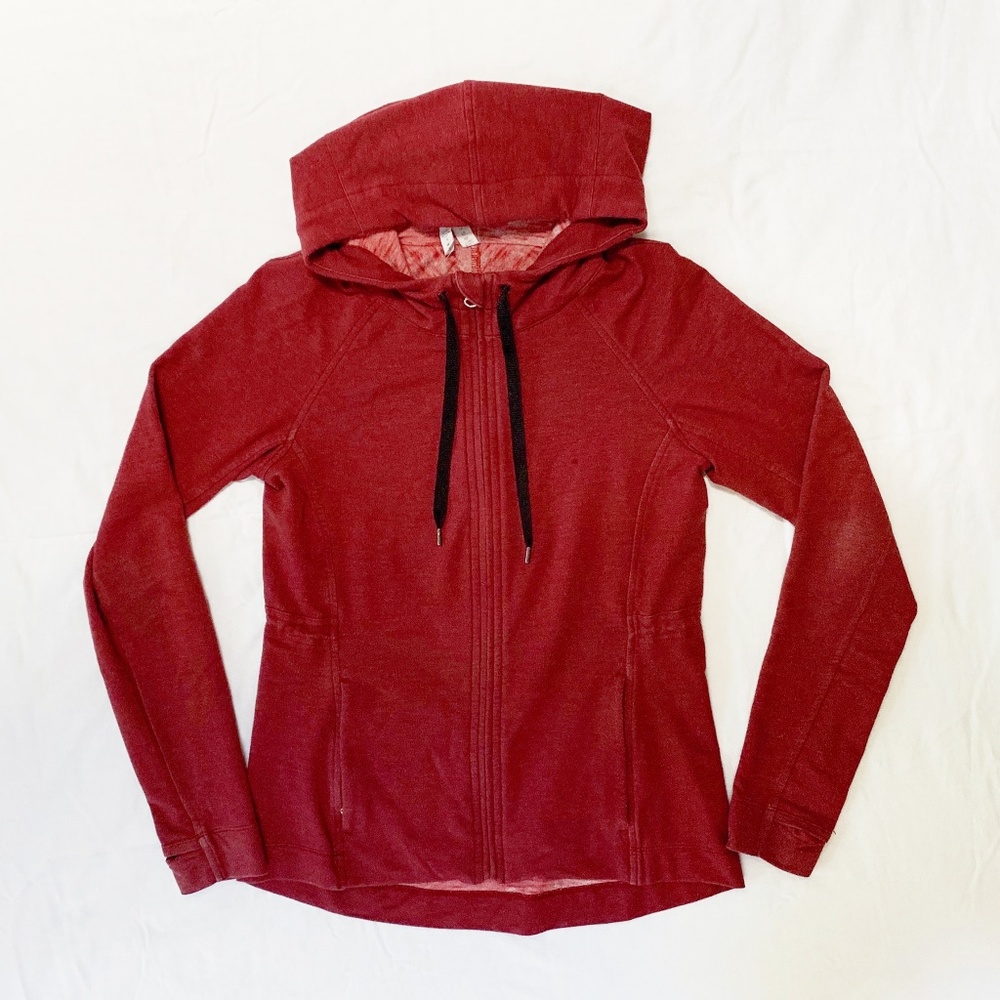 Lululemon Take Ten Hoodie Jacket Rosewood Red 6